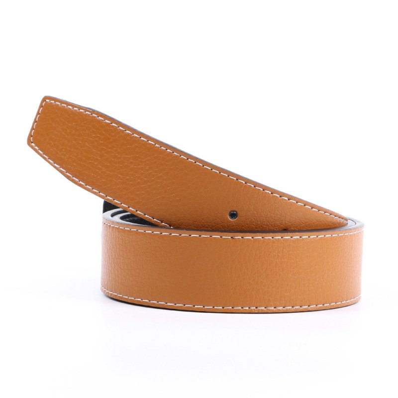 Belt without buckle head pu leather Kk KnifeStudio